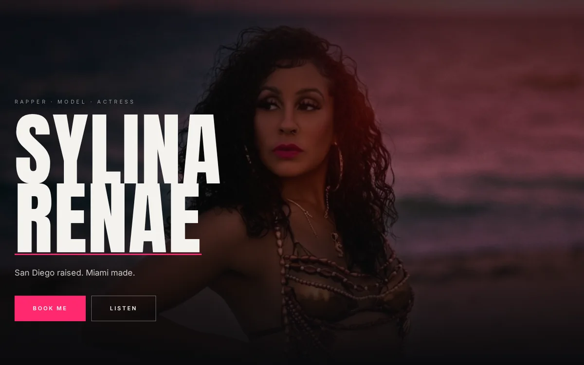 Screenshot of Sylina Renae Showcase
